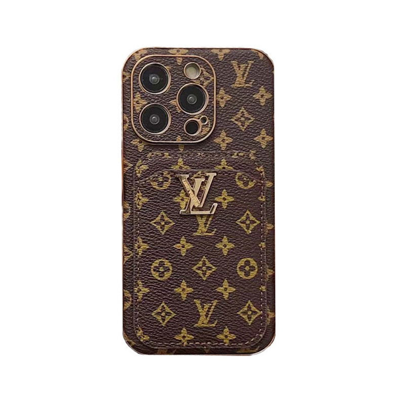 Classic Monogram iPhone Case With Card Holder -Big printing