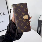 Classic Monogram Leather iPhone Wallet Case