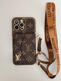 Brown iPhone case 2001 large | Accordion card holder (subject to the video)