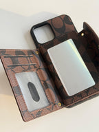C series Phone case 1004 Brown | Accordion card holder (subject to the video)