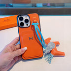 Hermès Style Premium Leather Card Holder Phone Case