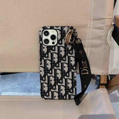 Chic CD Lady iPhone Case with Designer Keychain