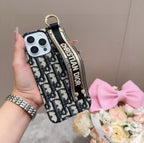 Dior Embroidered Fabric Card Holder Phone Case