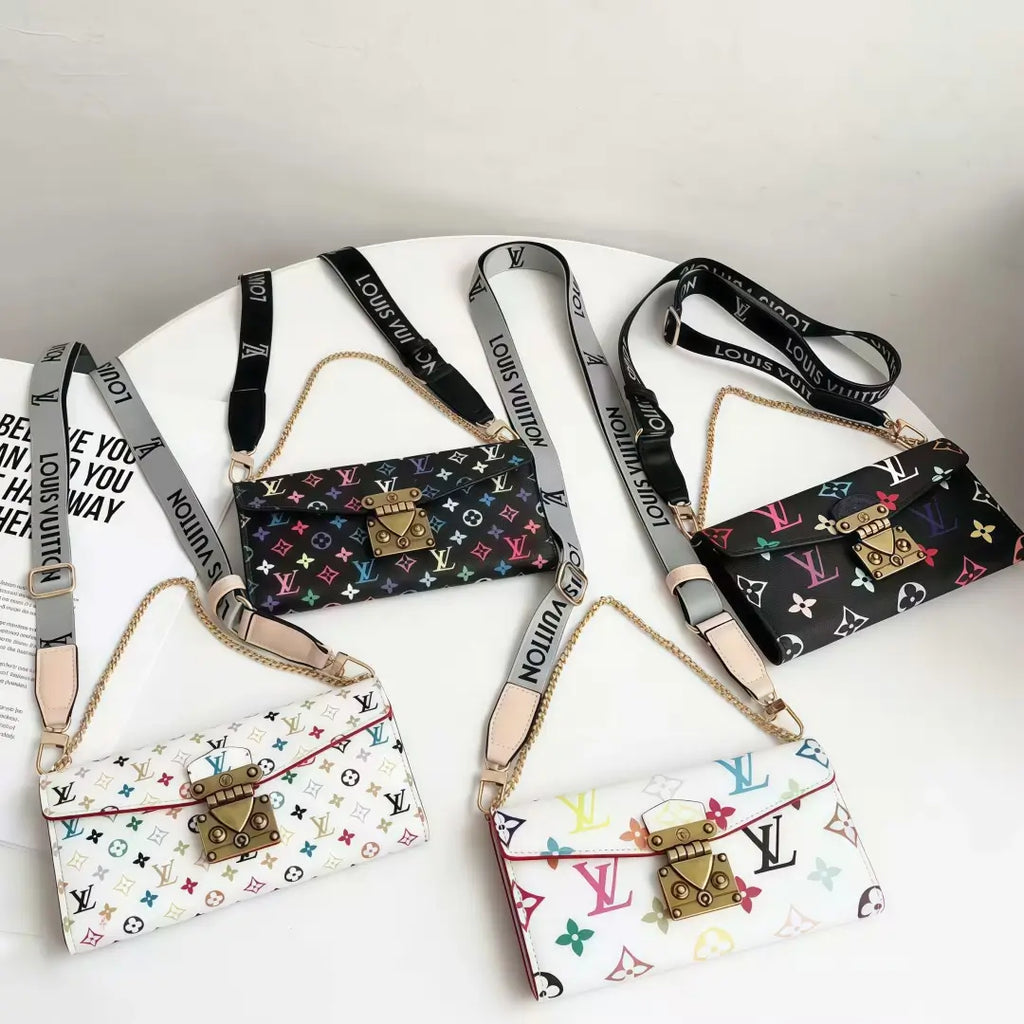 Lulu Monogram Leather Phone Bag with Handle & Crossbody Strap