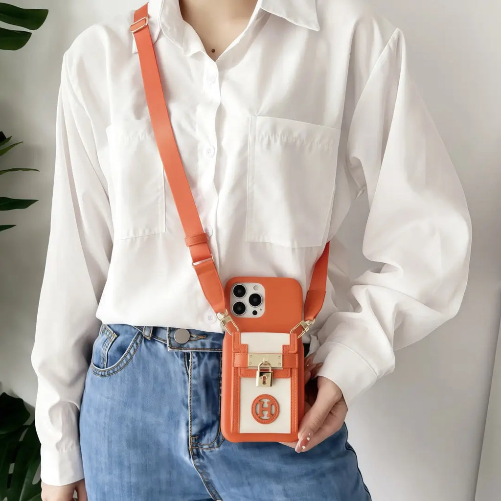 H iPhone Case with cardholder