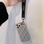 Chic CD Lady iPhone Case with Designer Keychain