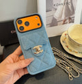 Chanel Denim CC Crossbody iPhone Case with Card Slot