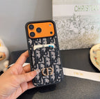 Dior Card Holder Fabric Full-Cover Phone Case