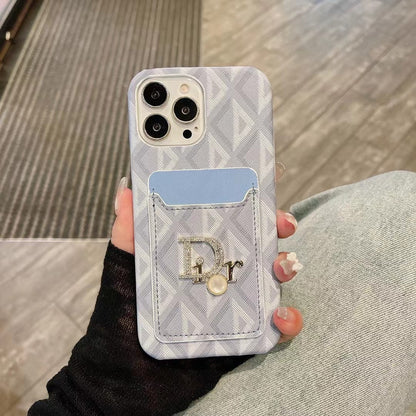 CD Fashionable iPhone Case with Card Pocket