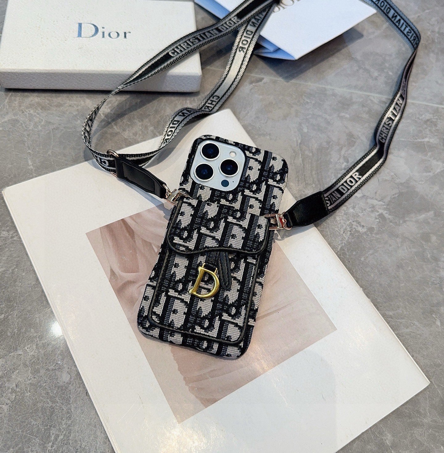 Dior Saddle Card Holder Phone Case
