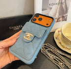 Chanel Denim CC Crossbody iPhone Case with Card Slot