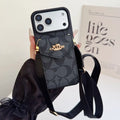 Coach Leather Crossbody Phone Case