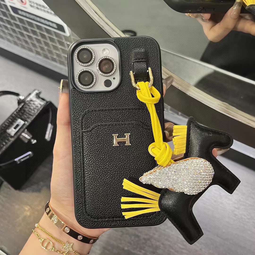 Hermès Style Premium Leather Card Holder Phone Case – ZevCase